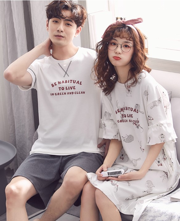 パジャマ ペア カップル上下 ペアパジャマ ルームウェア ワンピース レディース メンズ カップル 上下 上下セット 部屋着 半袖 半ズボン の通販はau Pay マーケット Magnifique