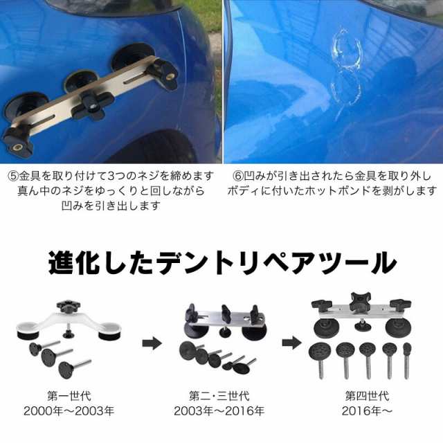 デントリペアツール 工具 車 へこみ 吸盤 かんたん修理 補修 凹み直し バキュームリフター ブリッジ 引っ張り 工具 板金屋不要 工具 修復の通販はau Pay マーケット ウエイクオンライン Au Pay マーケット店