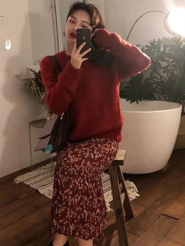 Op 398 レトロ 小花柄 ワンピース ニット 長袖 大きいサイズ パーティー ドレスの通販はau Pay マーケット 開運ファッション 168zipangu Store Au Wowma 店