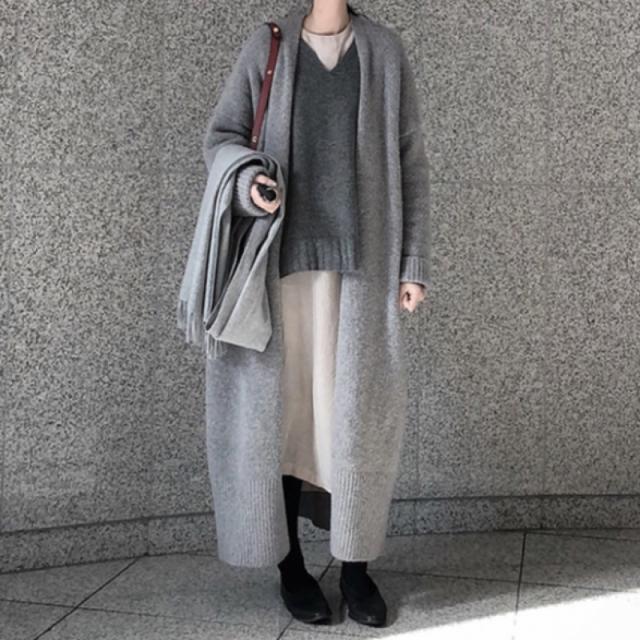 ロングカーディガン ニットカーディガン マキシ丈 ロング丈 カーデォガン ロングニット セーター 春物 アウター 長袖 シンプル カジュアの通販はau Pay マーケット 開運ファッション 168zipangu Store Au Pay マーケット店