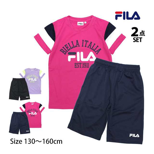 Tシャツ ハーフパンツ 上下セット FILA フィラ ジュニア キッズ 女の子