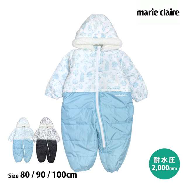 ベビー ジャンプスーツ 女の子 子供 marieclaire スノーウェア 耐水圧2000 雪遊び 中綿 カバーオール つなぎ 80cm 90cm  100cmの通販はau PAY マーケット ハッピー・ファッションストア au PAY マーケット－通販サイト