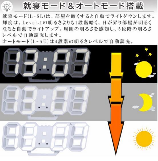 改良版 リモコン付き Ledデジタル 時計 置き時計 壁掛け時計 Led時計 目覚まし時計 おしゃれ かわいい インテリアの通販はau Pay マーケット Aozora