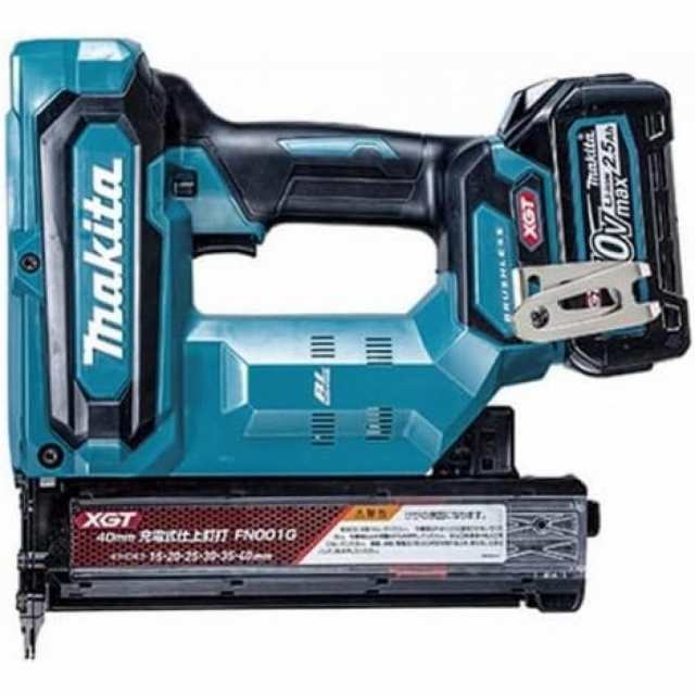 マキタ Makita 40mm 充電式仕上釘打 40Vmax 2.5Ah バッテリ2本・充電器・ケース付 FN001GRDX