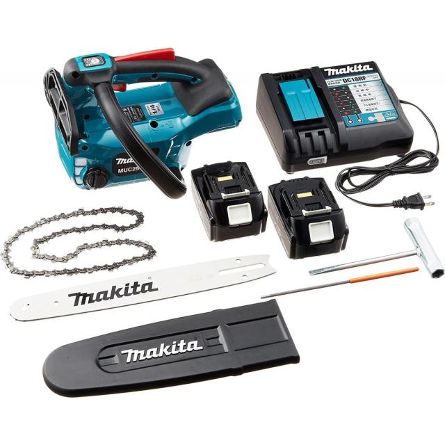 マキタ 充電式チェンソー ガイドバー250mm 青 18V 6Ahバッテリ2本・充電器付 MUC254DRGX チェンソー　チェーンソー プロ セミプロの通販は