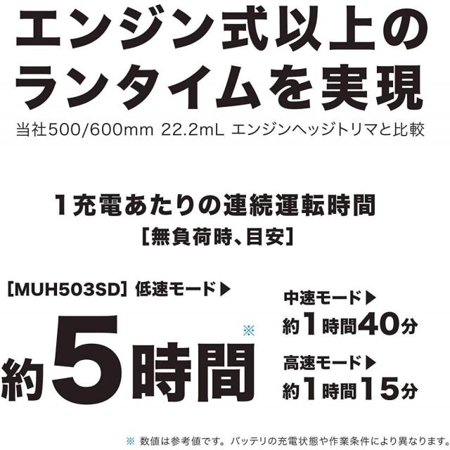 マキタ 生垣バリカン 充電式18V 刈込幅500mm/切断径18mm バッテリ充電器別売 MUH503SDGX ヘッジトリマー_2