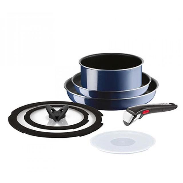 【在庫有・即納】ティファール インジニオ・ネオ ロイヤルブルー・インテンス セット7 L43794　ガス火 フライパン 鍋 セット 取っ手とれる