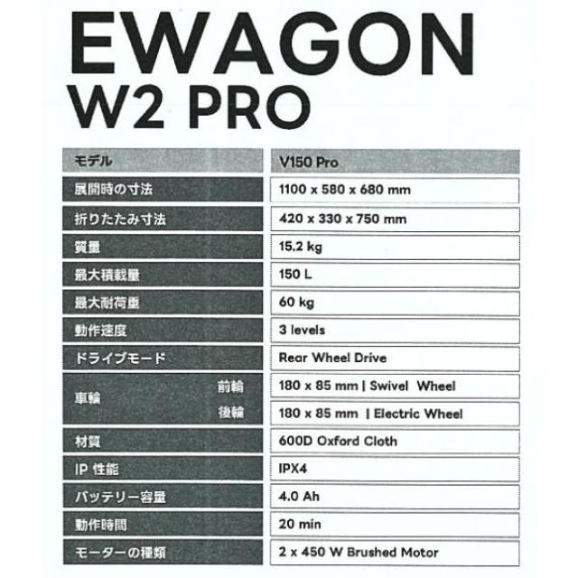 Litheli W2PRO 電動キャリーワゴン 容量150L 耐荷重100kg アウトドア キャップ コンパクト収納_6