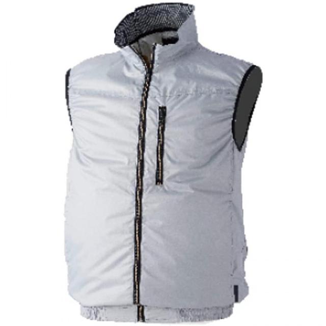 山真製鋸(YAMASHIN) 神風ウェアベスト ケーブルレスLEDファン LLサイズ  YLV2-S-LL-SET シルバー　空調ウェアの通販は