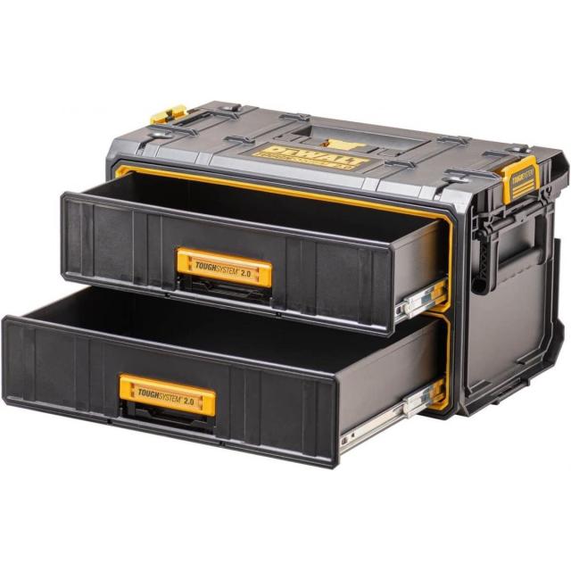 【K】 【在庫有・即納】デウォルト(DeWALT) タフシステム2.0 2段チェスト Tough System 2.0 DWST83529-1 工具箱 収納ケース ツールボックス 積み重ね収納