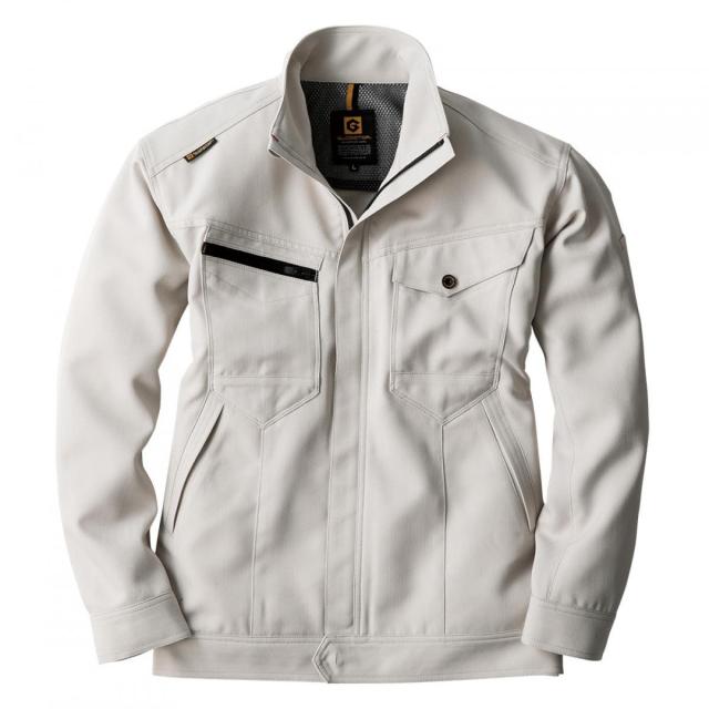 コーコス信岡 GLADIATOR 裏綿 ヘリンボン ブルゾン アッシュ 4L G-9400 ワークウェア 作業着 軽量 ファスナーポケット 袖ポケット 胸ポケット 脇逆玉ポケットの通販は 5,402円