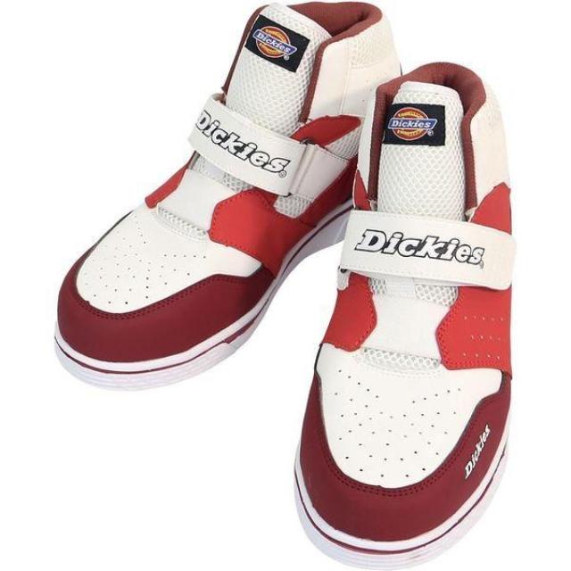 Dickies ディッキーズ セーフティースニーカー Sマジック 24.5cm レッド D-3312 安全靴 作業靴 セーフティーシューズ 鋼鉄先芯 耐油底の通販は
