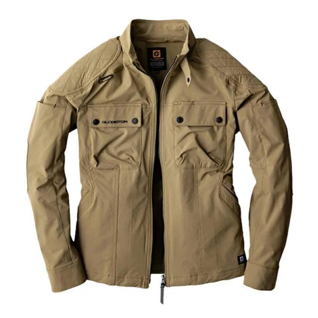 コーコス信岡 GLADIATOR 4WAY ストレッチ ジャケット カーキ LL GX-3810 ワークウェア 作業着 アジャスター マルチポケット 脇ポケット ペン差し付きの通販は