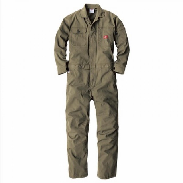 Dickies (ディッキーズ) ストレッチオックスツナギ オリーブ LLサイズ D-736　ワークウェア 作業着 作業服 つなぎ オーバーオールの通販は