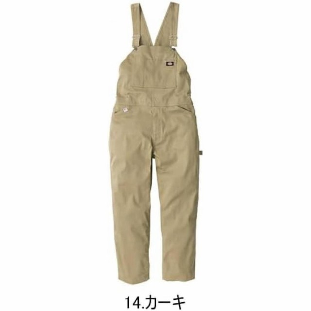 コーコス ディッキーズ Dickies T/Cストレッチオーバーオール LL カーキ LLD-769 作業服 作業着 長袖 メンズ レディース つなぎ 作業衣料 6,028円