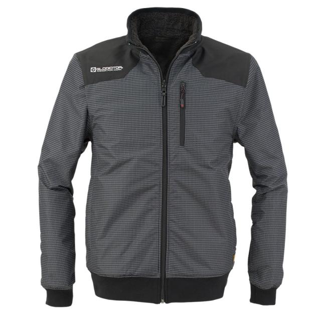 コーコス信岡 GLADIATOR リバーシブル 防寒 ジャケット グリッド ブラック 3L G-9901 防風 保温性 オックス ボアフリース 胸ポケットの通販は 5,223円