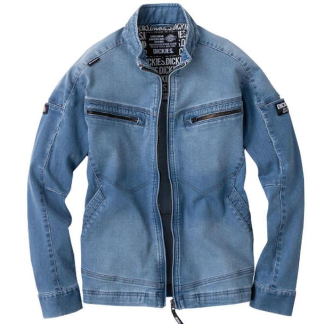 Dickies ディッキーズ ストレッチシルキーデニムジャケット ライトインディゴ XS D-2900 コーコス信岡 作業着 作業服