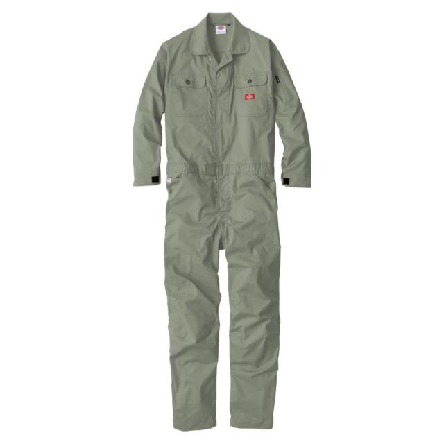 Dickies ストレッチCVC 長袖ツナギ D-746 シダー 3L　ライトウェイト つなぎ 作業服 作業着 コットンベース 伸び ディッキーズ おしゃれ