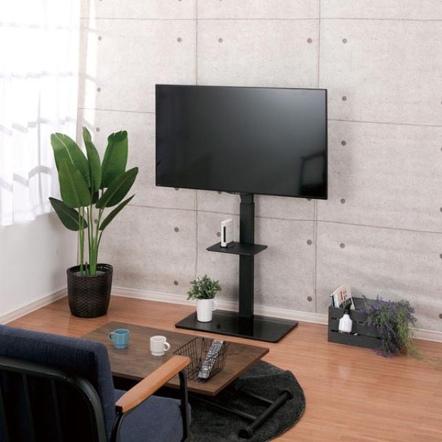 武田コーポレーション 壁寄せＴＶスタンド N1-KTVL65BK　32〜55型対応/液晶テレビ/角度調節/高さ調節_1