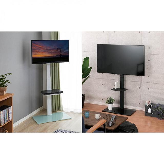 武田コーポレーション 壁寄せＴＶスタンド N1-KTVL65BK　32〜55型対応/液晶テレビ/角度調節/高さ調節_5