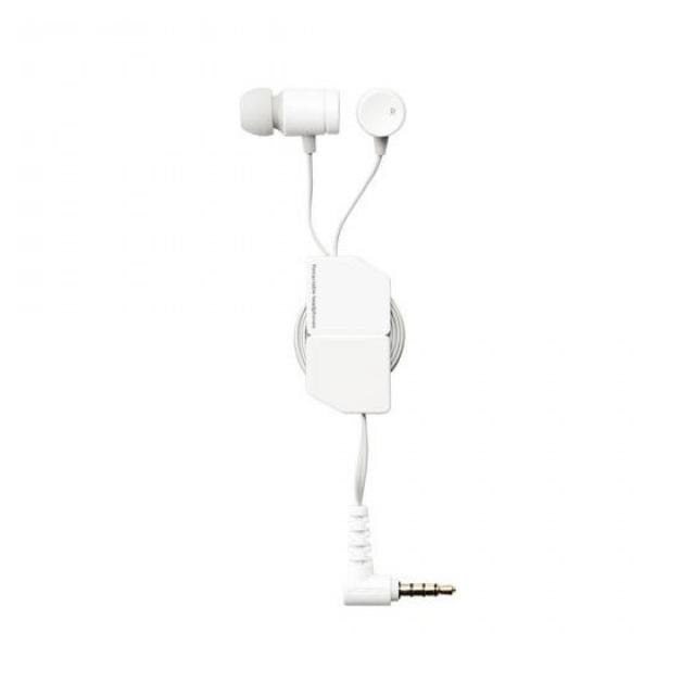 エレコム ELECOM マイク付き 巻取りイヤホン (3.5Φ) EHP-FR10CMWH ホワイト カナル型 ハンズフリー対応 巻き取り式 コンパクト イヤホン