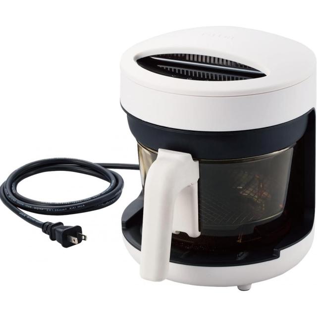 エレコム LiFERE ポット型 コンベクションオーブン ホワイト 白 HAC-AFP01WH 熱風調理 電気フライヤー フライヤー 揚げ物 リベイク 調理家電 ELECOM