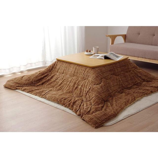 【i】【代引不可】イケヒコ こたつ掛けふとん 正方形 ノート ベージュ 約190×190cm #6822209【北海道・沖縄・離島不可】