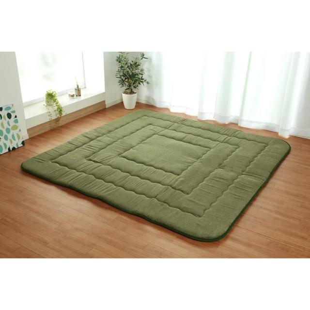 【i】【代引不可】 イケヒコ こたつ敷布団 ラグ ふっくら敷 撥水 モデルノ グリーン 190×240cm 6022839【北海道・沖縄・離島不可】