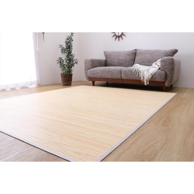 【I】【代引不可】イケヒコ 籐竹カーペット ローマ ナチュラル 約180×220cm 【北海道・沖縄・離島不可】夏 ラグ ひんやり 汚れにくい_3