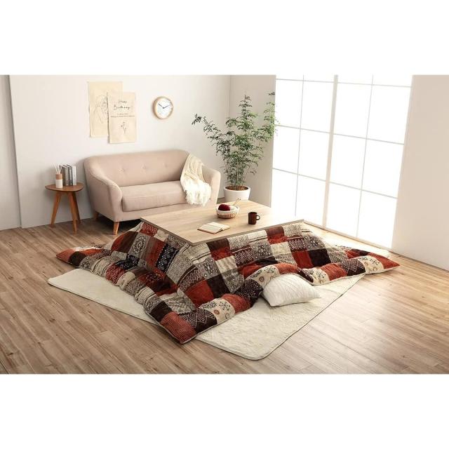 【i】【代引不可】 イケヒコ こたつ布団 掛 正方形 約205×205cm 撥水 スターシャ オレンジ ノルディック ＃7800719【北海道・沖縄・離島不可】