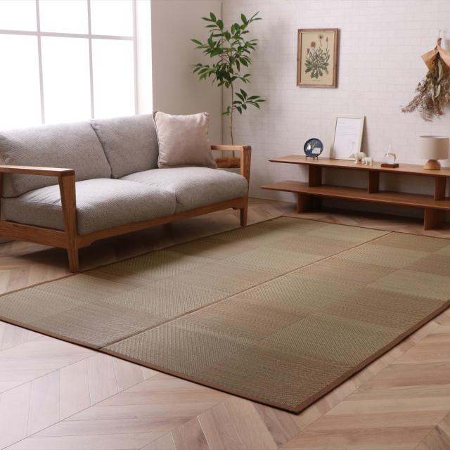 【I】【代引不可】イケヒコ 国産い草ラグカーペット DXノア ブラウン 140×200cm 和モダン 抗菌防臭 8242250【北海道・沖縄・離島不可】の通販は