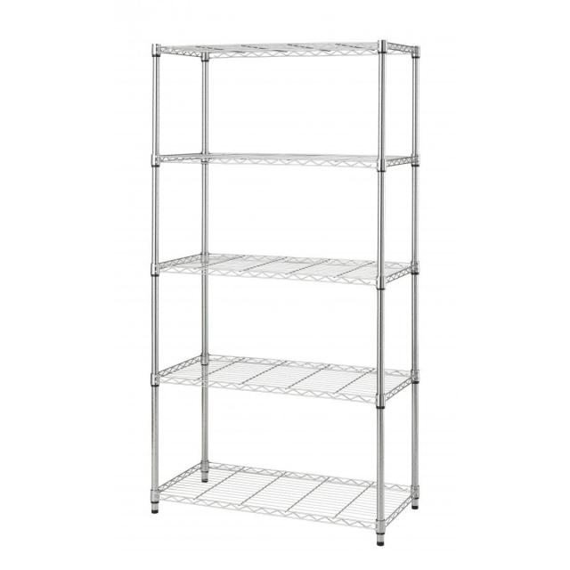 ドウシシャ システムワイヤーラック 5段 90W SW25-90175 幅91.5cmx奥行46cmx高さ174cm 可動棚 ラック 収納 スチールラック 11,481円