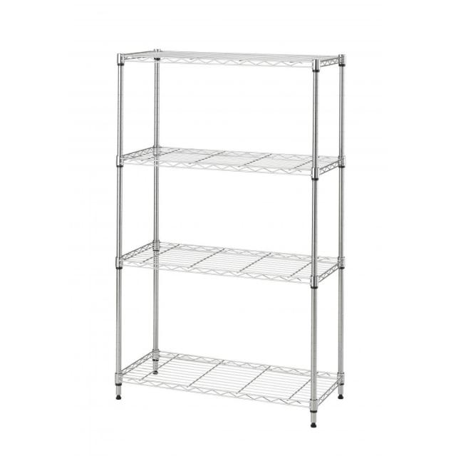 ドウシシャ システムワイヤーシェルフ 4段 75W SW19-75124 幅74.5cmx奥行34.5cmx高さ121.0cm 可動棚 ラック 収納 スチールラック