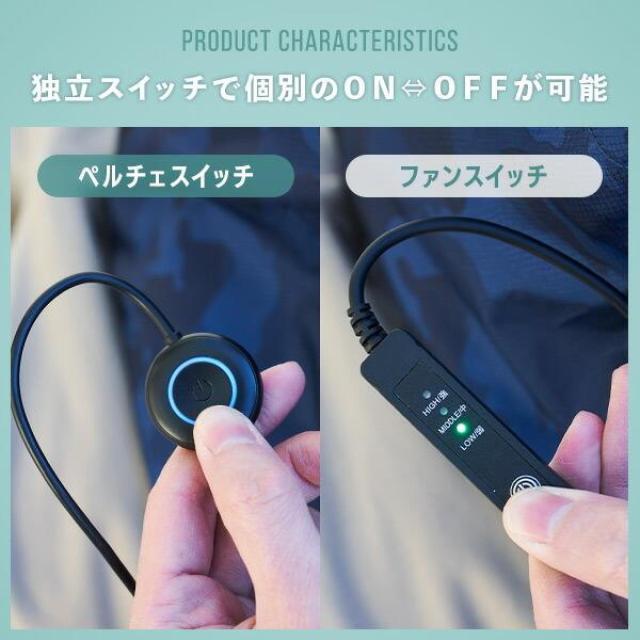 【在庫有・即納】山善 空調ウェア ペルチェ搭載 KAZEfit ベスト フルセット LLサイズ KF2SV2+P-LL ファン付 10000mAh 熱中症対策 空調 作業服