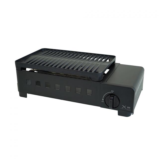 【店卸し資産有・即納】山善 減煙 カセットガスグリル XGRILL Portable YGM-GS1 焼肉食べ物屋 テープコンロ印字機 焼肉コンロ 煙 小っちゃい 丸焼き 卓上