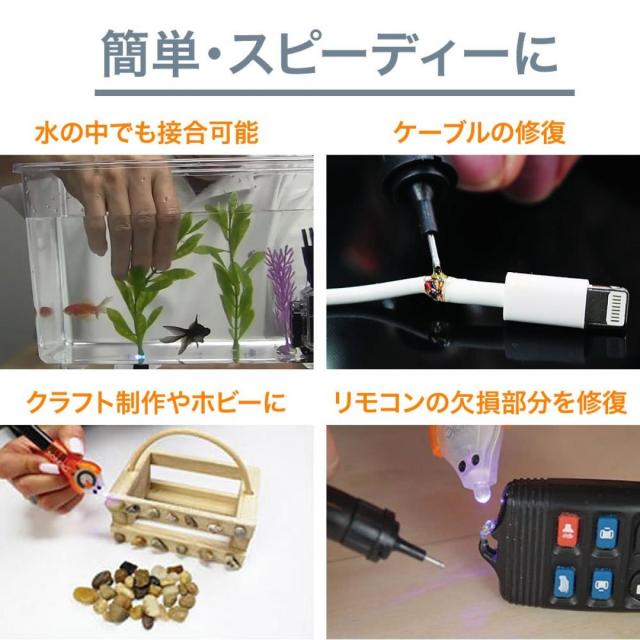 【在庫有・即納】まとめ買い BONDIC UVライトで固まる液体プラスチック スターターキット BD-SKCJ ＋1本リフィル付き(計2本)×50セット_6