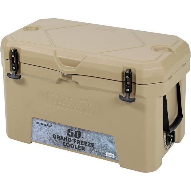 キャプテンスタッグ グランドフリーズ クーラーボックス 大型 保冷力 保冷バッグ 大容量 おしゃれ  スポーツ アウトドア 丈夫 51l UE-66 CAPTAIN STAGの通販は