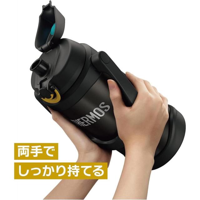 サーモス THERMOS 水筒 大容量 真空断熱 スポーツジャグ 3L ブラック FJQ-3000 BK スポーツドリンク対応 保冷専用 ワンタッチ 通学 部活_5