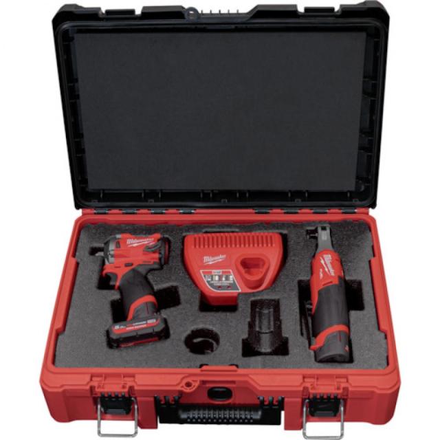 ミルウォーキー M12 FUEL パワーパック (インパクトレンチ、3/8インチハイスピードラチェットレンチ) M12 FPP2H-5252P JP milwaukee