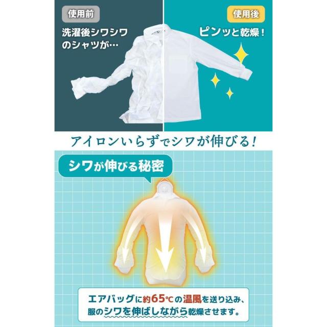 【店卸し資産有・即納】THANKO サンコー シワを伸ばすハンガー型かわき切る機 「鉄いら〜ず」 白いこと HRNCLSSWH ハンガー型 温風かわき切る シワ伸ばし