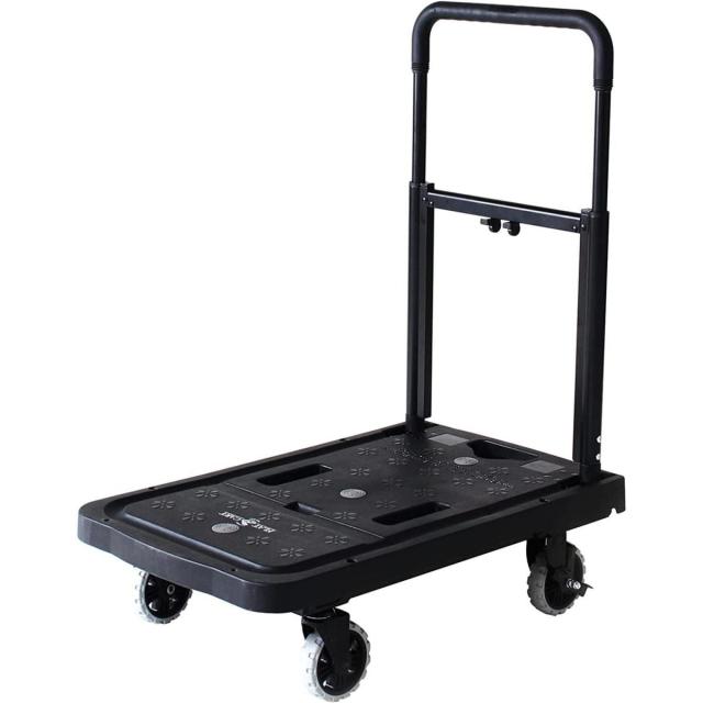 花岡車輌 フラットカート 車輪も折りたためる台車 F-CART02 ブラック 台車 カート たためる_1