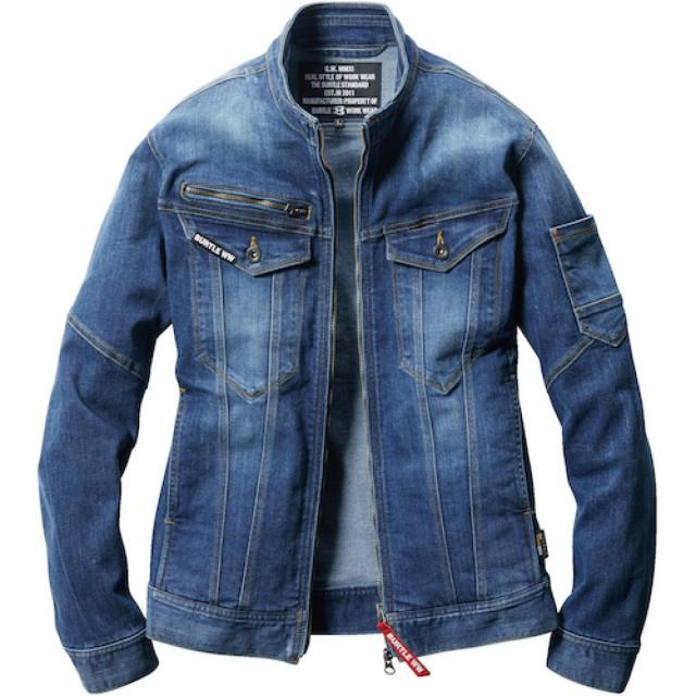 バートル BURTLE ジャケット 5001-45 LLサイズ インディゴ コーデュラ ストレッチデニム 長袖ジャケット 伸縮 作業着 作業服 おしゃれ ダブルジップの通販は