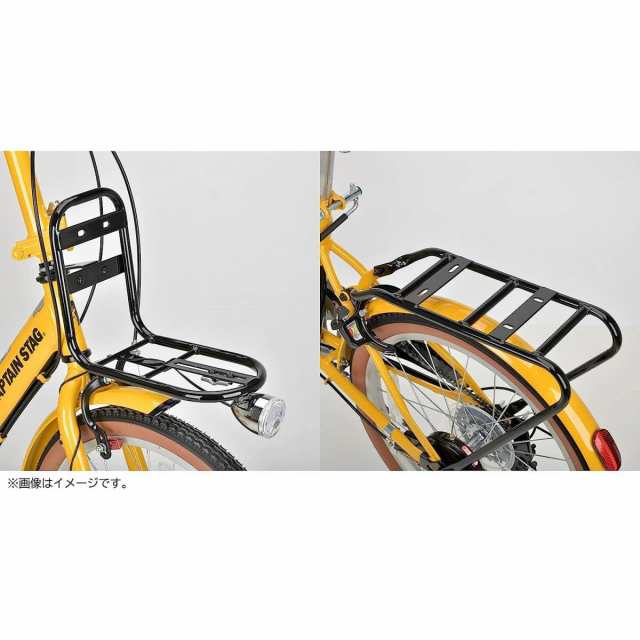 お客様組立品】キャプテンスタッグ CAPTAIN STAG 折りたたみ 自転車 コンタナ FDB206AT マットブラック おしゃれ YG-1423