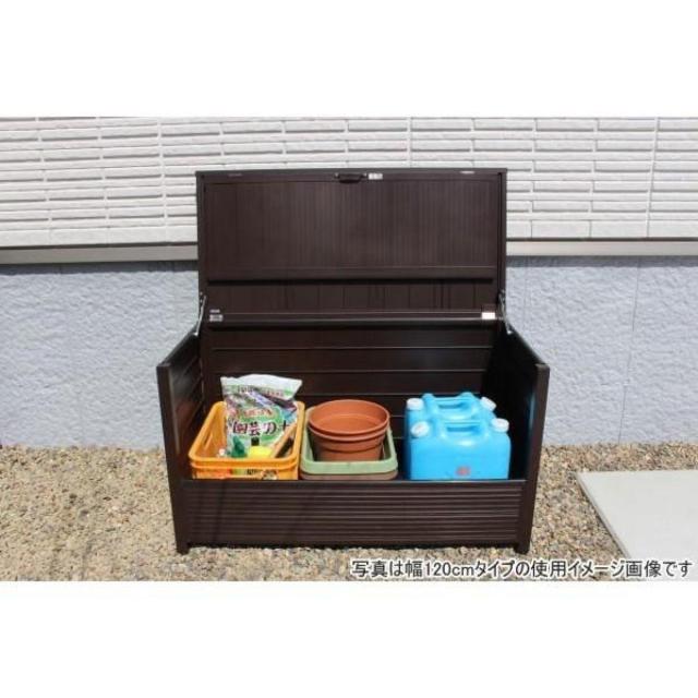 【I】谷村実業 屋外用 アルミダストボックス 70 ブラウン W725×D610×H715 TAN-956-70BR_2