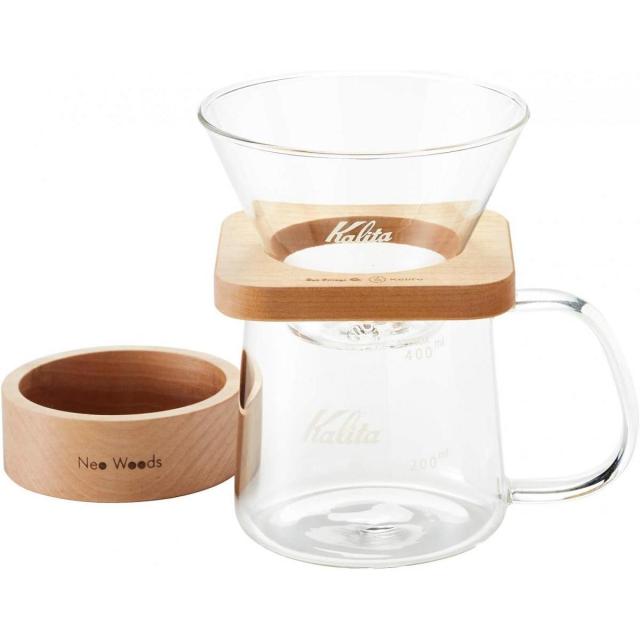 Kalita カリタ 44315 WDG-185 角型セット コーヒードリッパーセット ネオウッド ポアオーバー ハンドドリップ ウェーブフィルター185