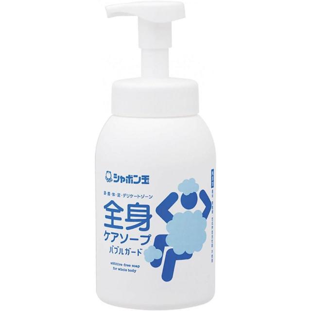 【まとめ買い】 シャボン玉石けん 全身ケアソープ バブルガードボトル 570mL×12個セット 全身これ1本 香料・殺菌剤・合成界面活性剤不使用 清拭 介護 災害時_1
