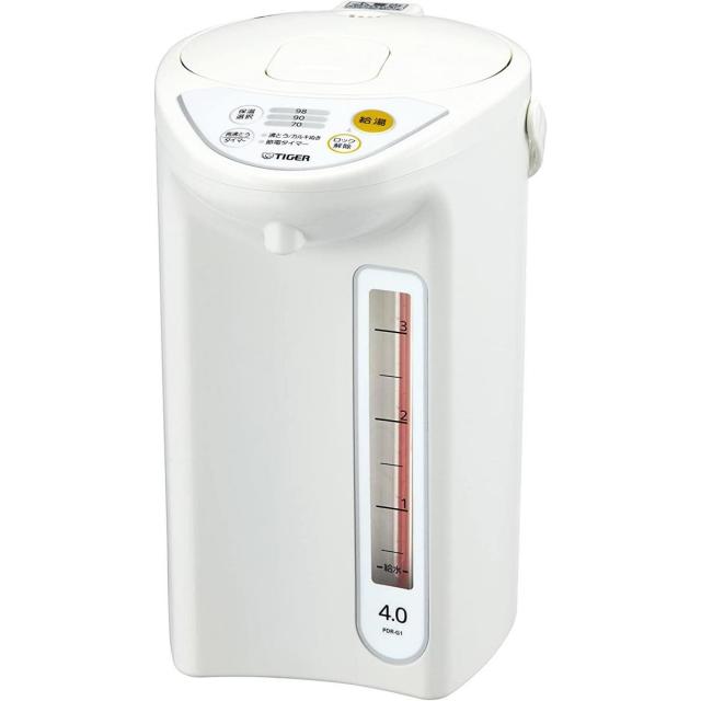 【在庫有・即納】タイガー 魔法瓶 マイコン 電気 ポット 4L ホワイト PDR-G401-W Tiger 新生活 省エネ 湯沸かし カラだき防止