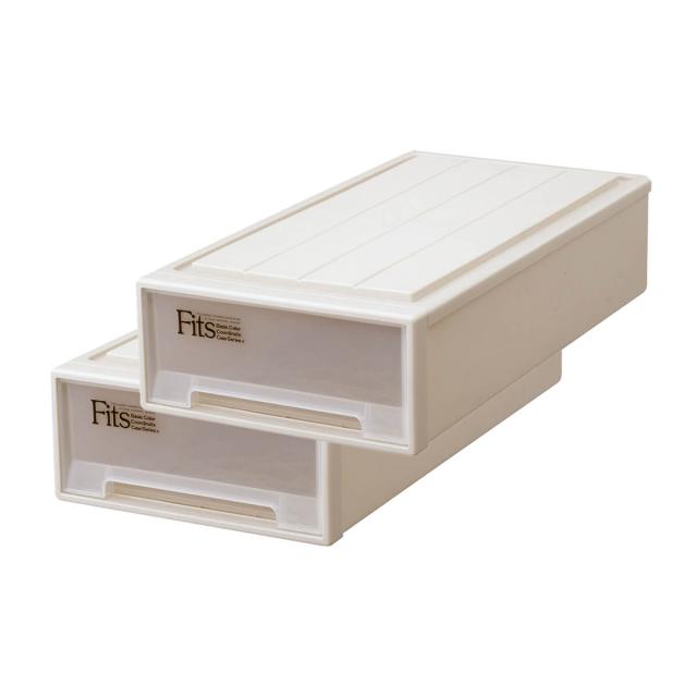 天馬(Tenma) フィッツケース カプチーノ  スリム 2個セット【通販限定】【通販限定】収納ケース　押入れ収納　の通販は