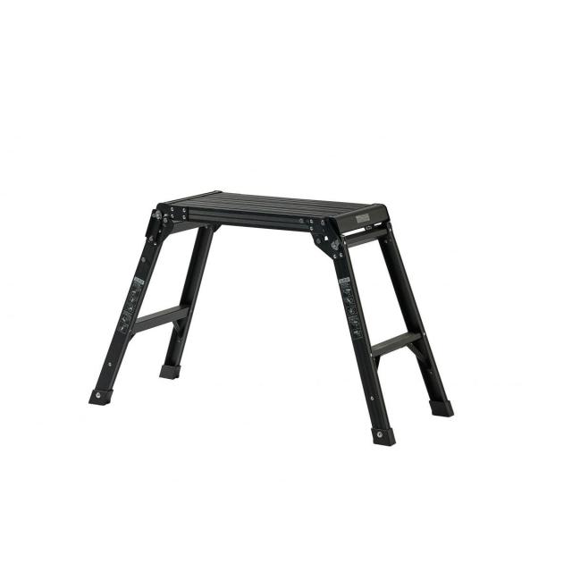 天馬 TENMA アルミ 作業台 2段 ブラック 設置幅約90cm 高さ約60cm 軽量 室内 コンパクト 省スペース収納 掃除 丈夫の通販は 9,480円