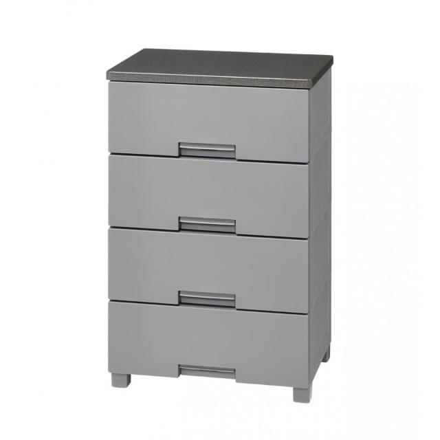 天馬 フィッツチェスト 5504 完成品チェスト 4段 グレー (幅55×奥行41×高さ85cm)